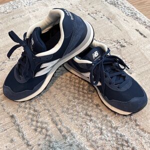 New Balance Navy & White Classic Running Sneakers